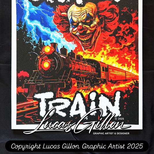 16 x 20 & 24 x 30 inch Canvas Concept Art "Crazy Train" by Artist and Designer Lucas Gillon