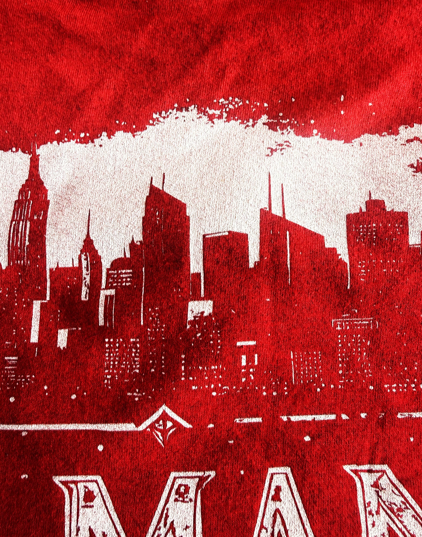 Red Unisex Premium Heavyweight Back-Design Tee "A Man is Happiest When He Builds" by Designer and Artist Lucas Gillon