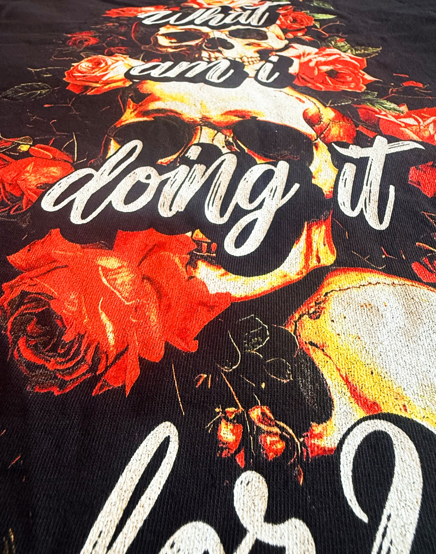 Unisex Premium Original Heavyweight Back-Design Tee "What Am I Doing It For?" by Designer and Artist Lucas Gillon