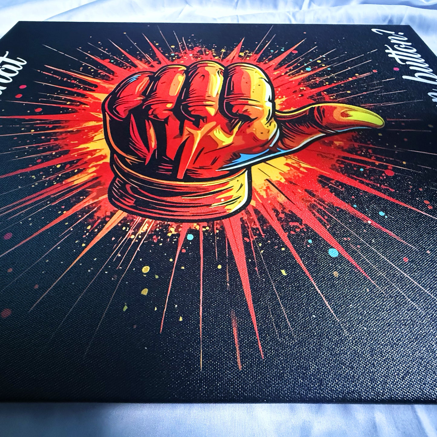 24 x 30 & 16 x 20 inch Size Canvas Concept Art "Where is that Thumbs Down Button?" by Artist and Designer Lucas Gillon