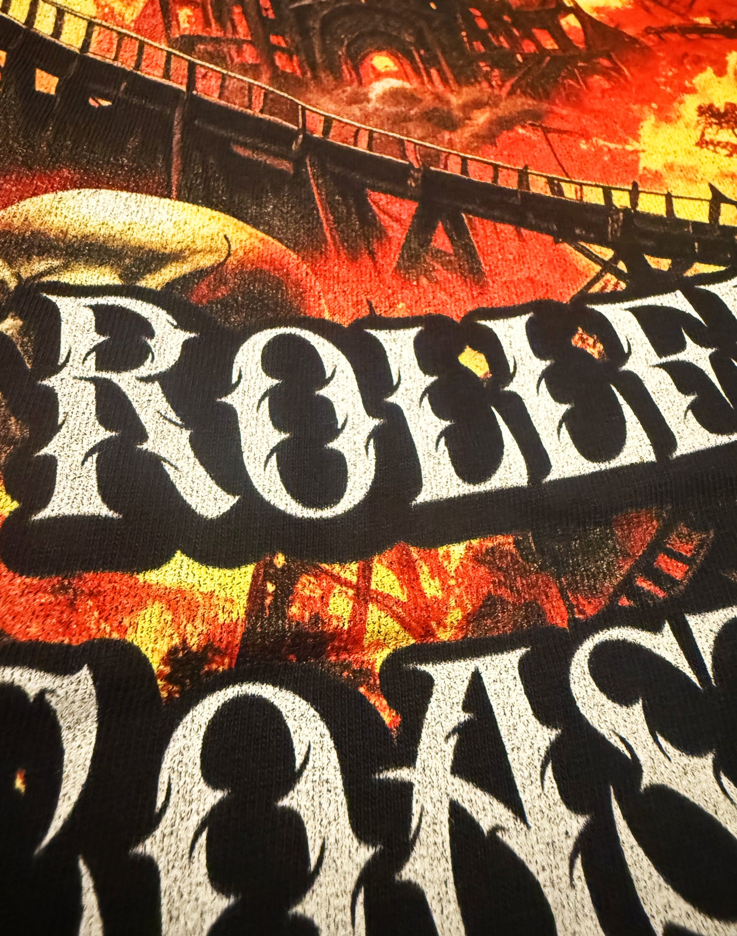 Black Unisex Premium Original Heavyweight Back-Design Tee "Satan's Rollercoaster" by Designer and Artist Lucas Gillon