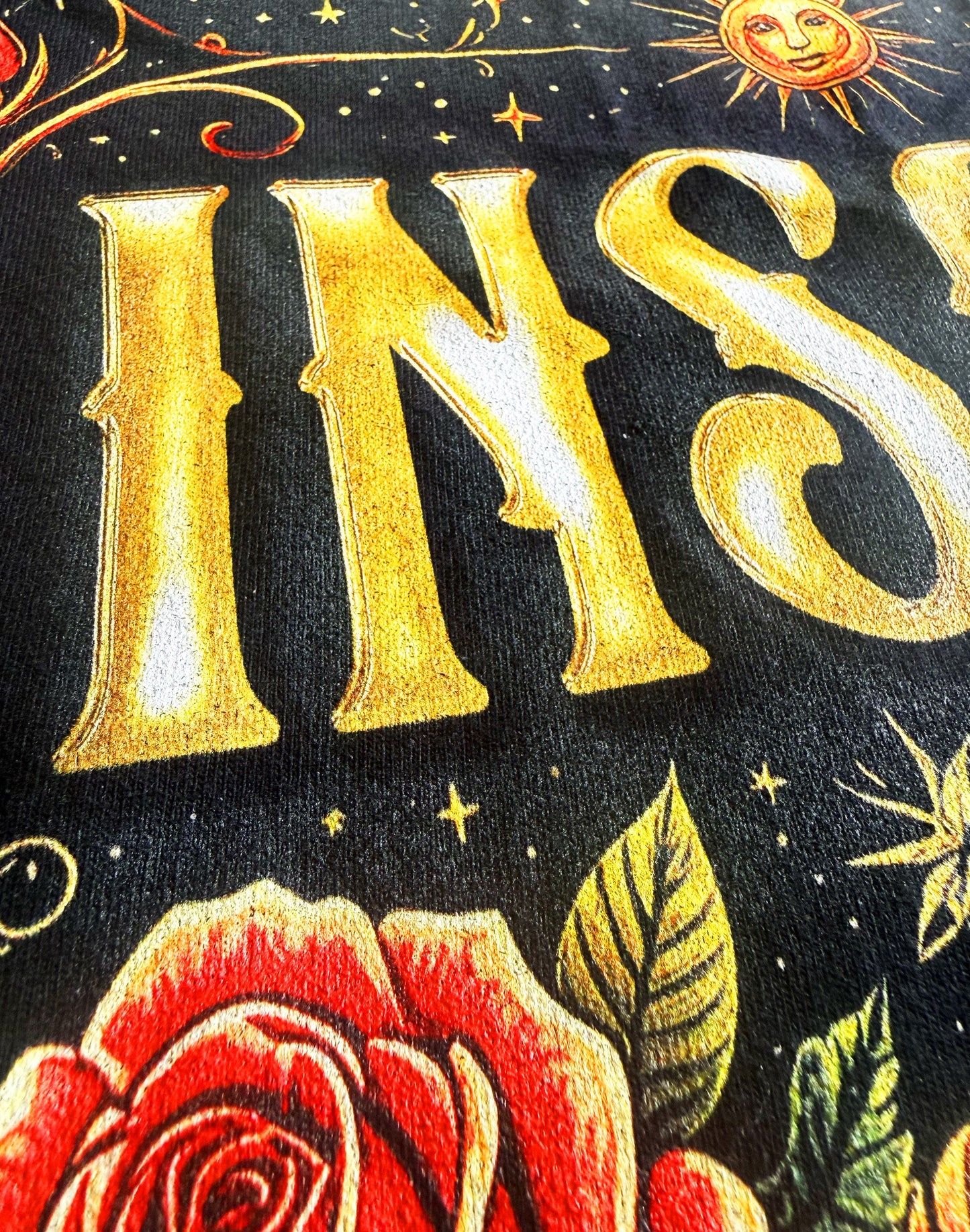 Unisex Premium Original Heavyweight Back-Design Tee "Sanely Insane" by Designer and Artist Lucas Gillon