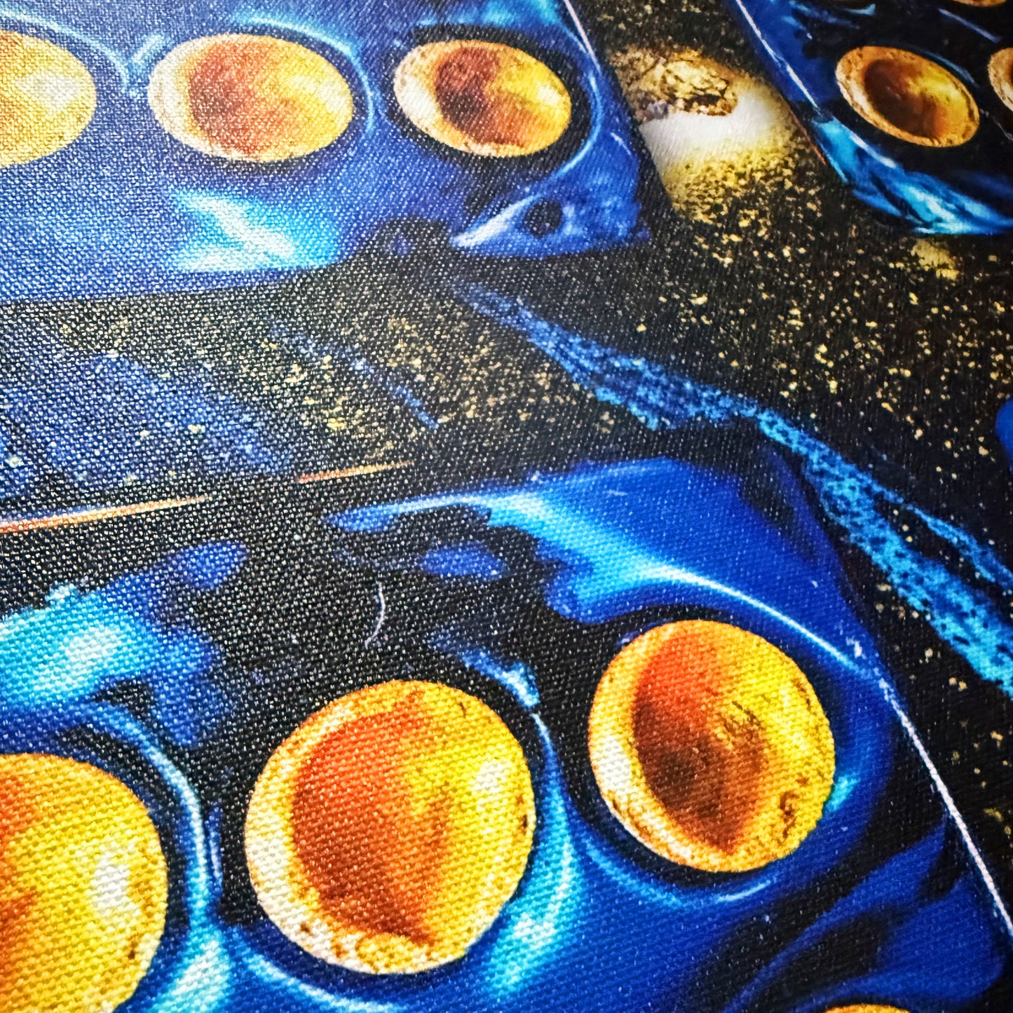 Set of Two Premium Framed Canvas Numerology Dice Symbolic Arts "Set of 2x 6x6 Dice V. No #3" by Artist Lucas Gillon