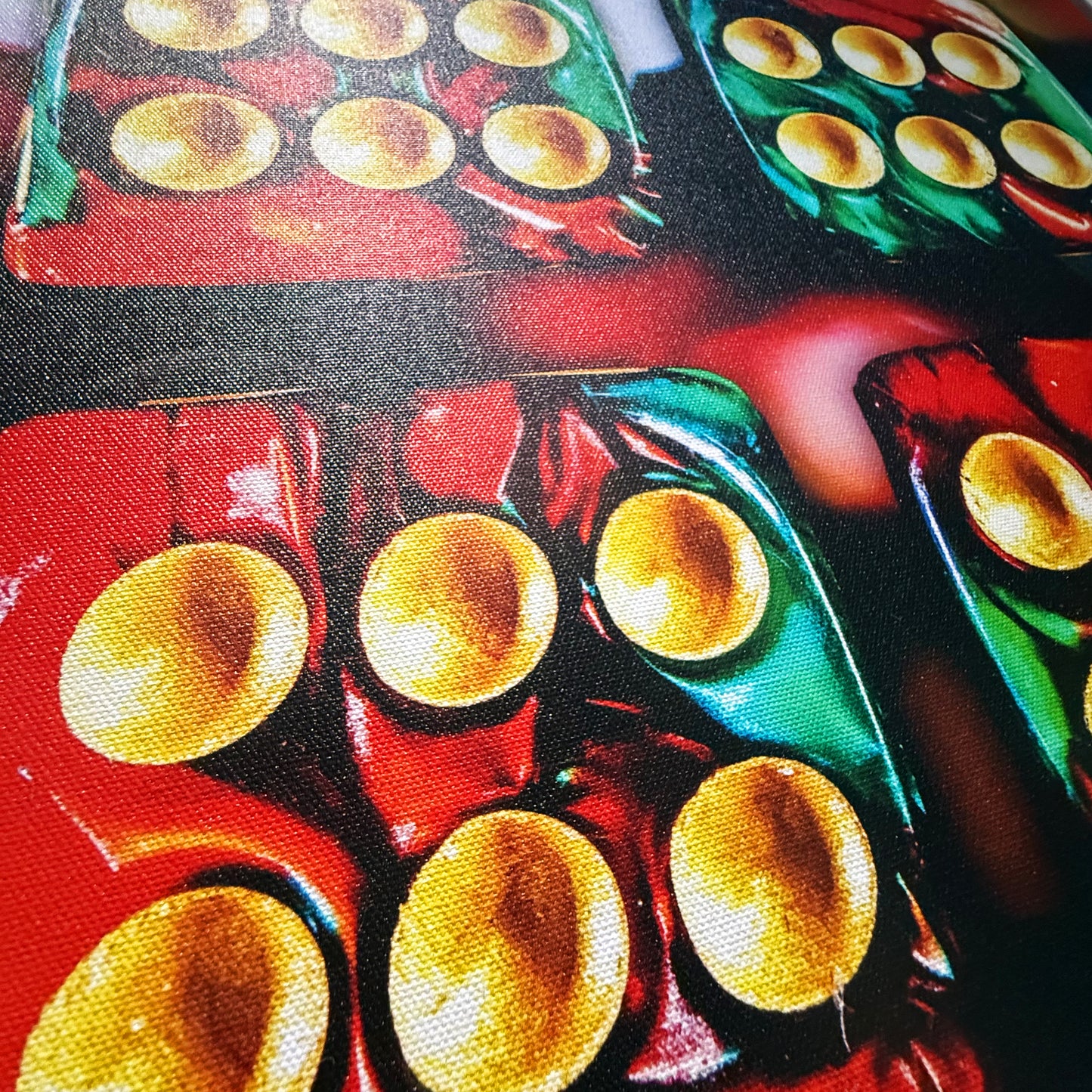 Set of Two Premium Framed Canvas Numerology Dice Symbolic Arts "Set of 2x 6x6 Dice V. No #3" by Artist Lucas Gillon