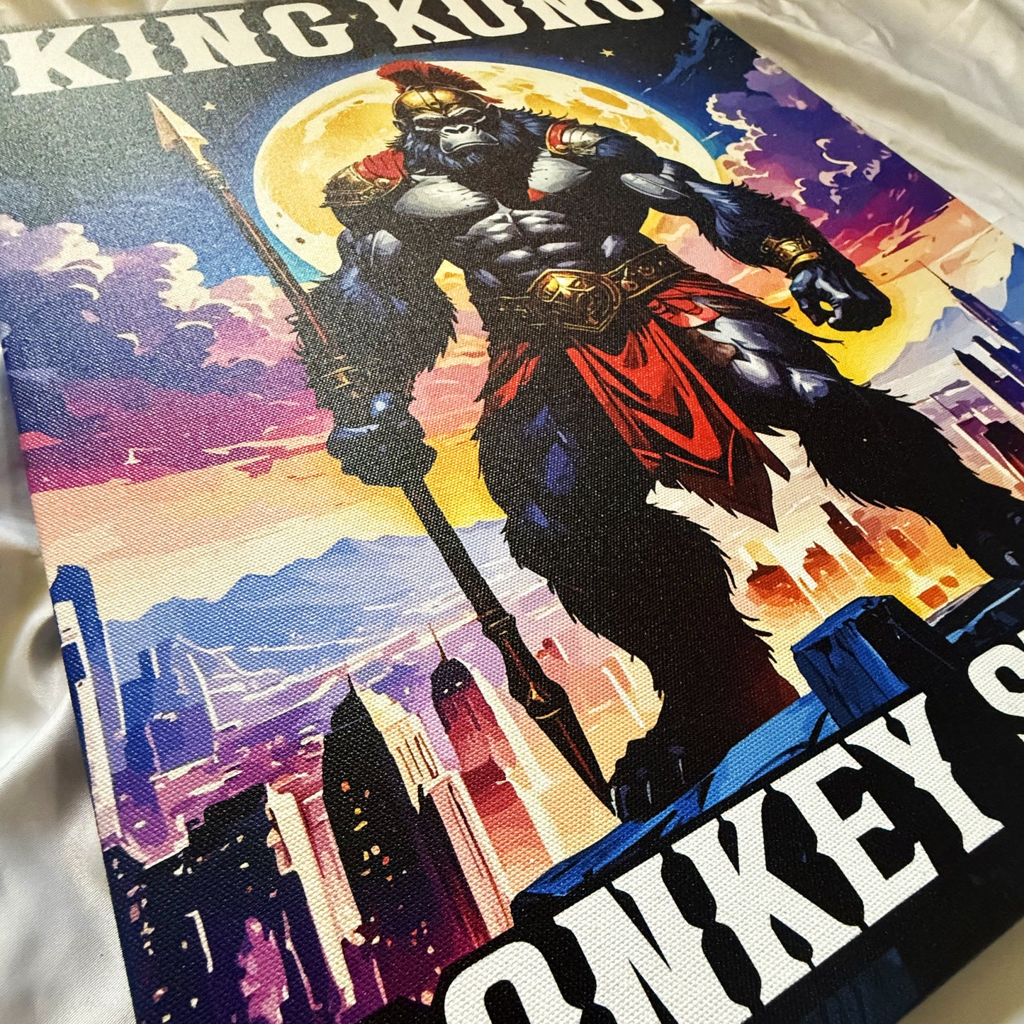 16 x 20 & 24 x 30 inch Canvas Concept Art "King Kong Donkey Strong" by Artist and Designer Lucas Gillon