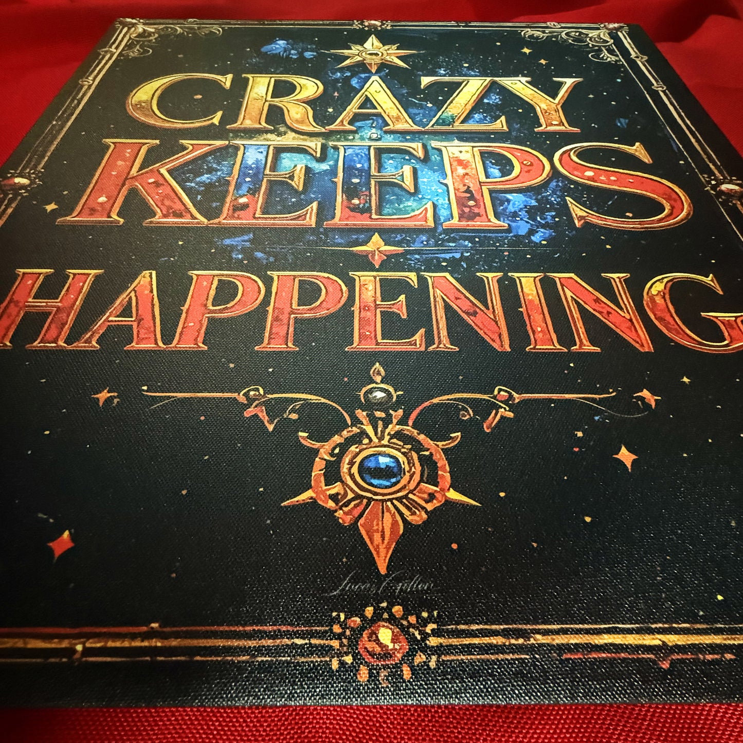 16 x 20 inch Canvas Concept Art "Crazy Keeps Happening" by Artist and Designer Lucas Gillon