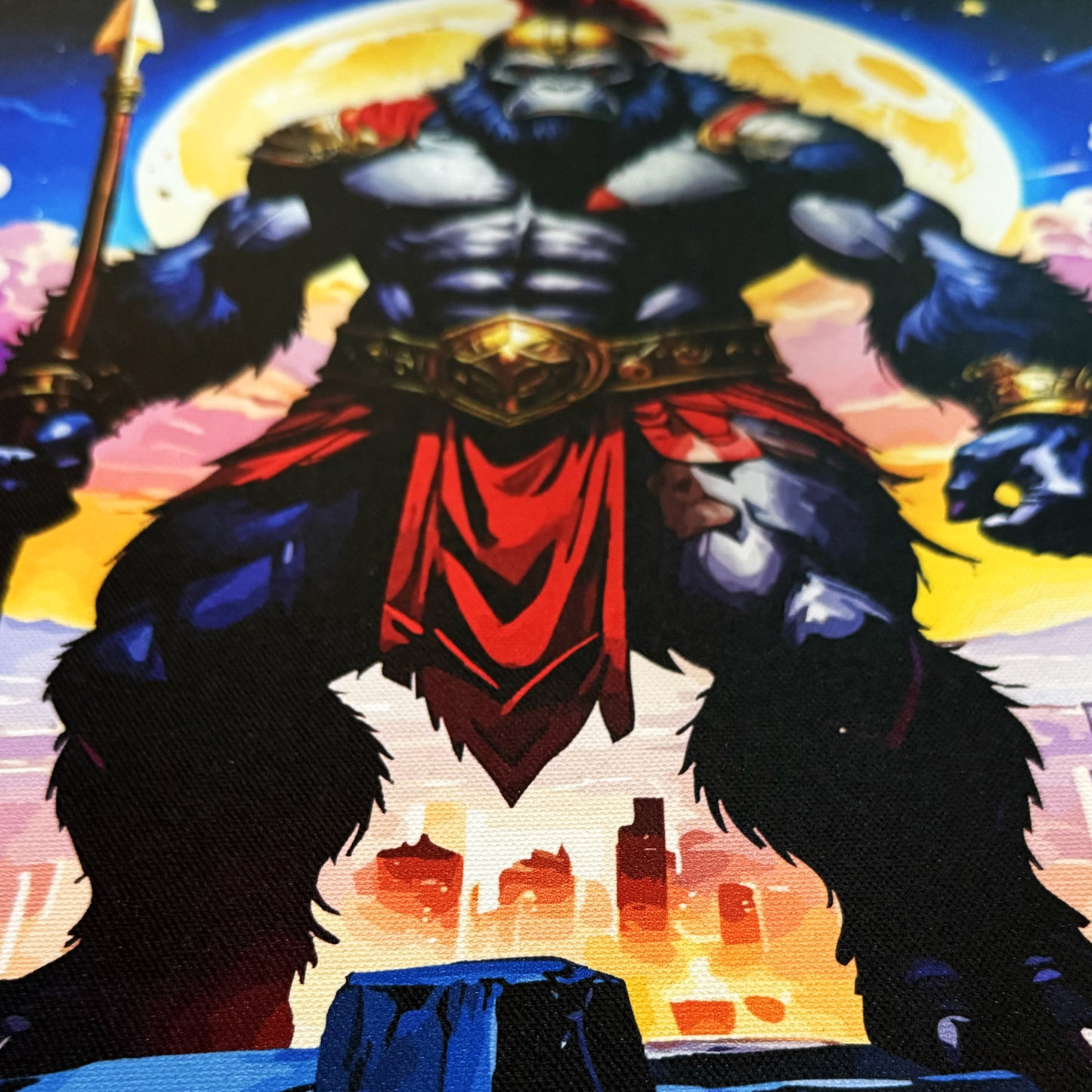 16 x 20 & 24 x 30 inch Canvas Concept Art "King Kong Donkey Strong" by Artist and Designer Lucas Gillon