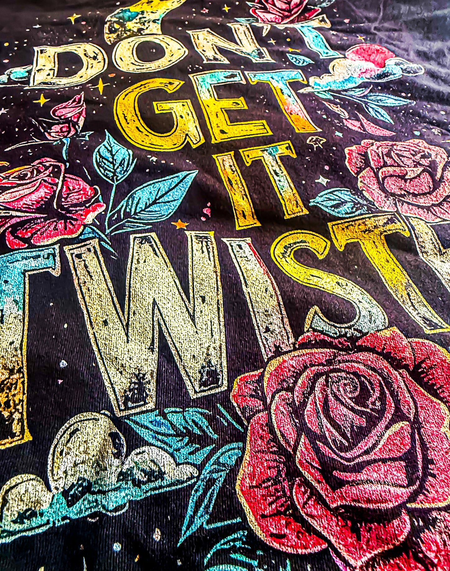 Unisex Premium Original Heavyweight Back-Design Tee "Don't Get It Twisted" by Designer and Artist Lucas Gillon