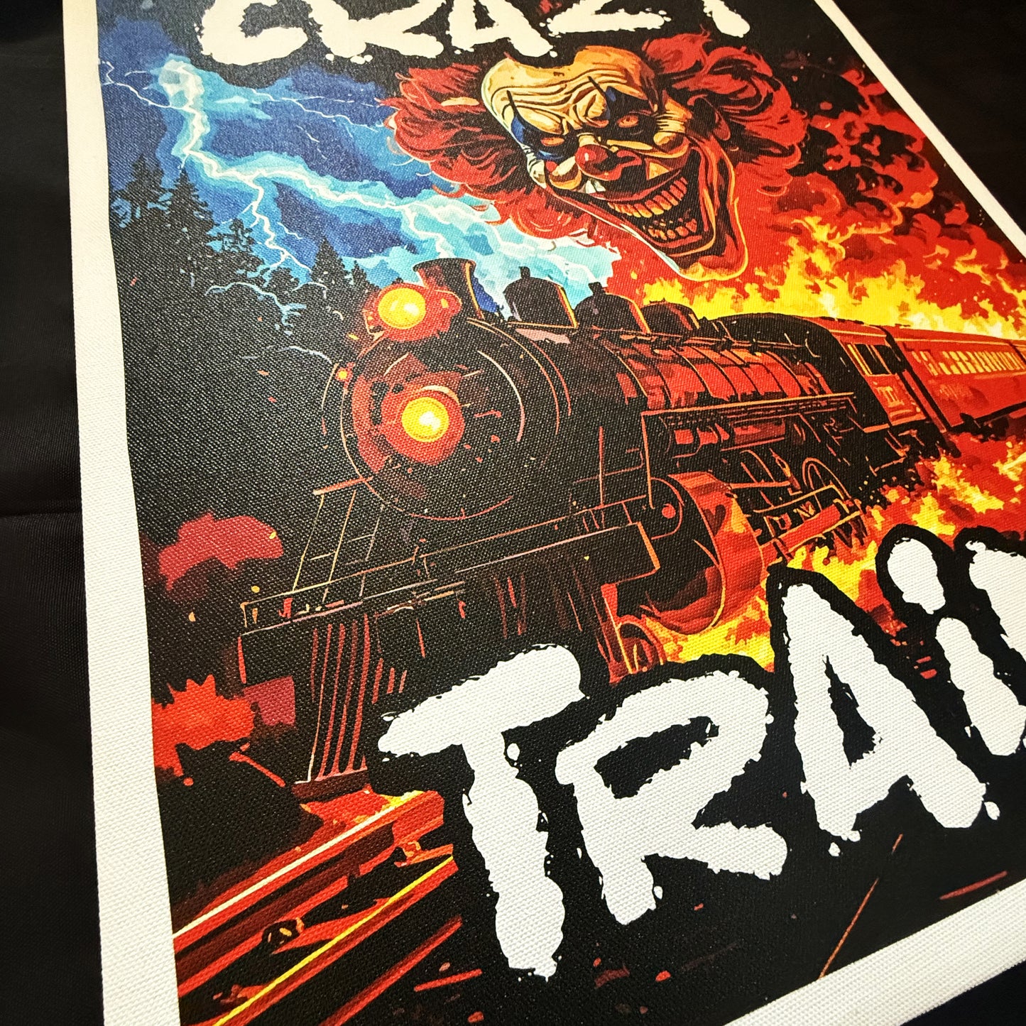16 x 20 & 24 x 30 inch Canvas Concept Art "Crazy Train" by Artist and Designer Lucas Gillon
