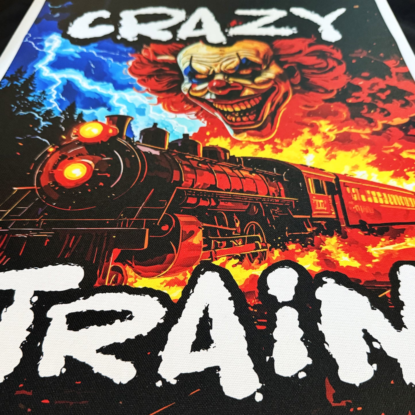 16 x 20 & 24 x 30 inch Canvas Concept Art "Crazy Train" by Artist and Designer Lucas Gillon