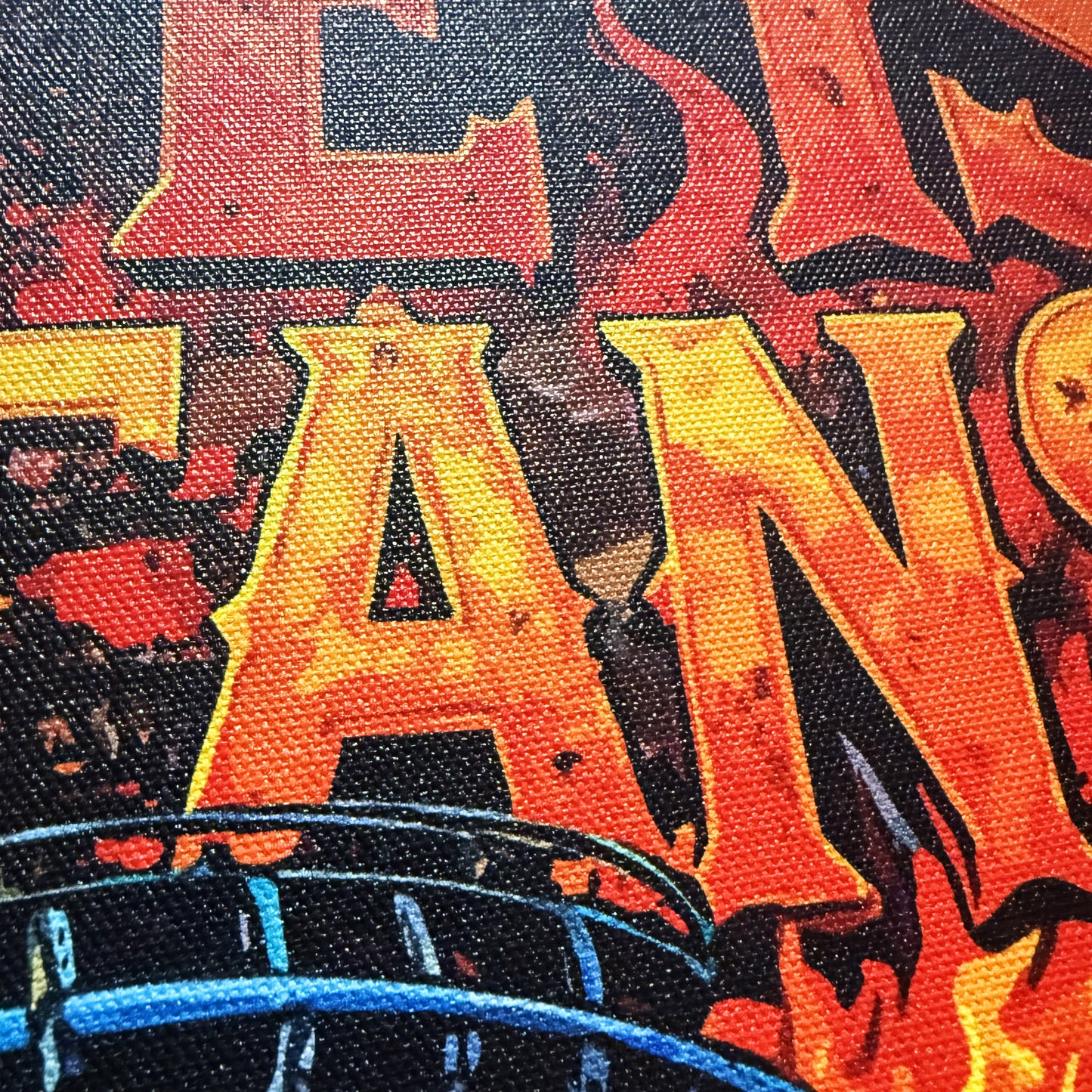 16 x 20 inch Canvas Concept Art "Life is Satan's Rollercoaster" by Artist and Designer Lucas Gillon