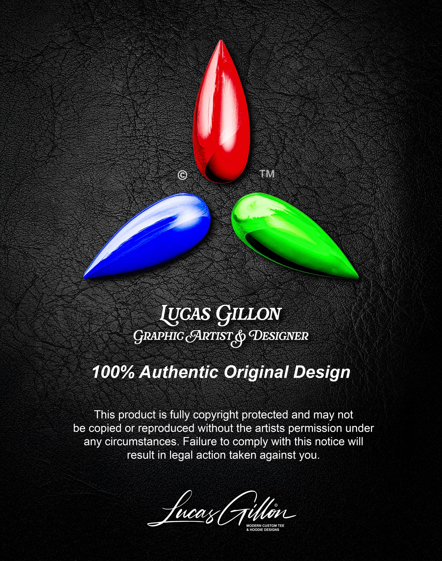 Unisex Premium Original Heavyweight Back-Design Tee "Don't Get It Twisted" by Designer and Artist Lucas Gillon