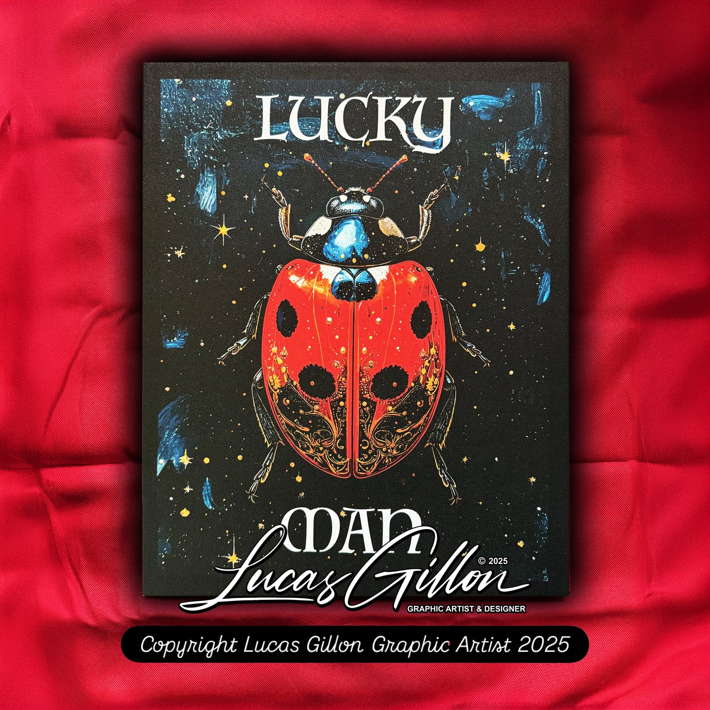16 x 20 inch Canvas Concept Art "Lucky Man" by Artist and Designer Lucas Gillon
