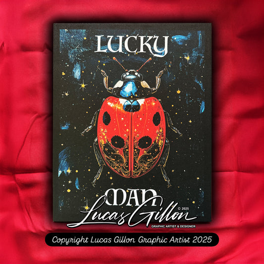 16 x 20 inch Canvas Concept Art "Lucky Man" by Artist and Designer Lucas Gillon