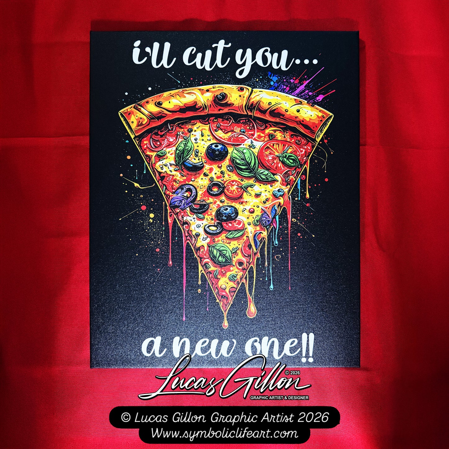 24 x 30 & 16 x 20 inch Size Canvas Concept Art "I'll Cut You a New One!" by Artist and Designer Lucas Gillon