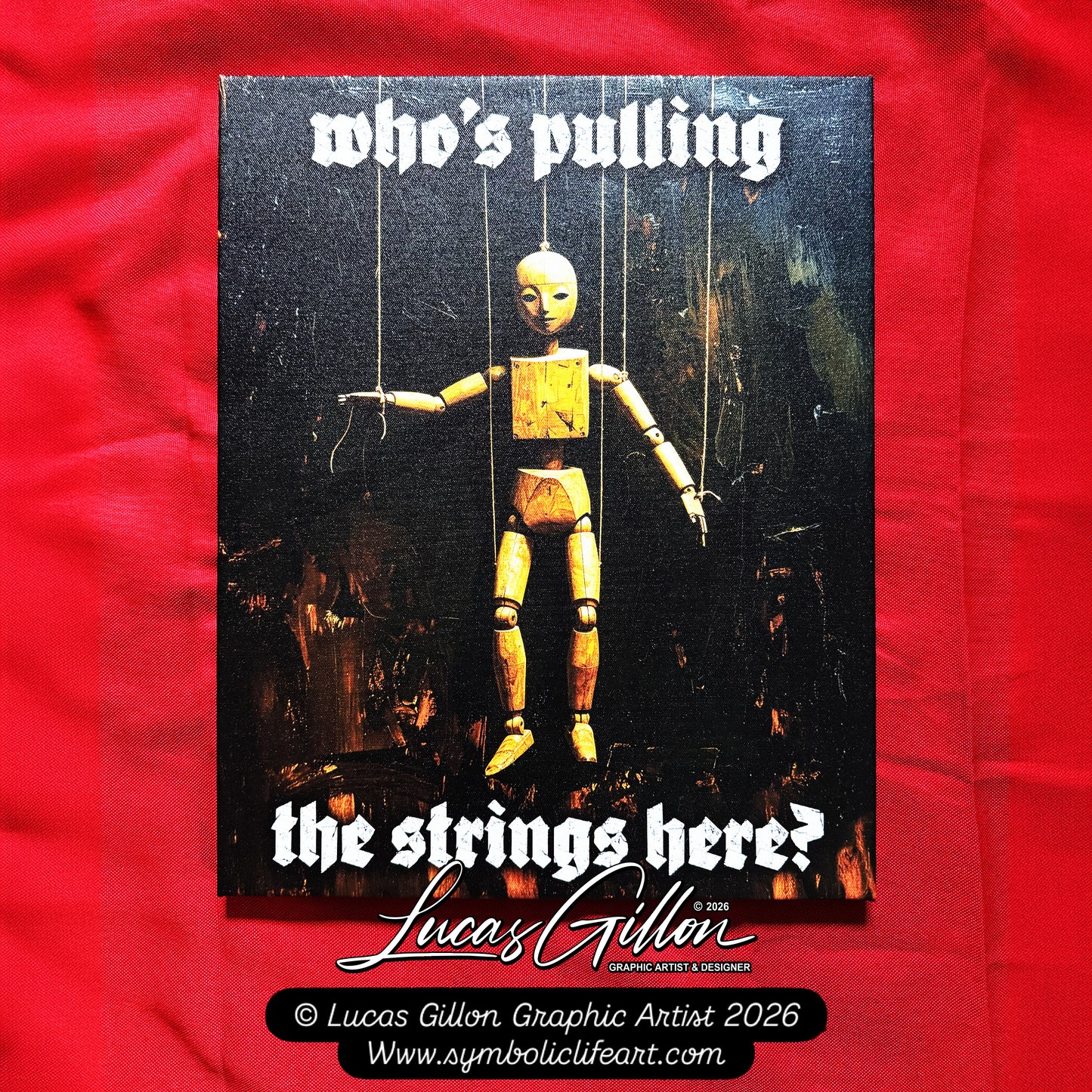 24 x 30 & 16 x 20 inch Canvas Concept Art "Who's Pulling the Strings Here?" by Artist and Designer Lucas Gillon