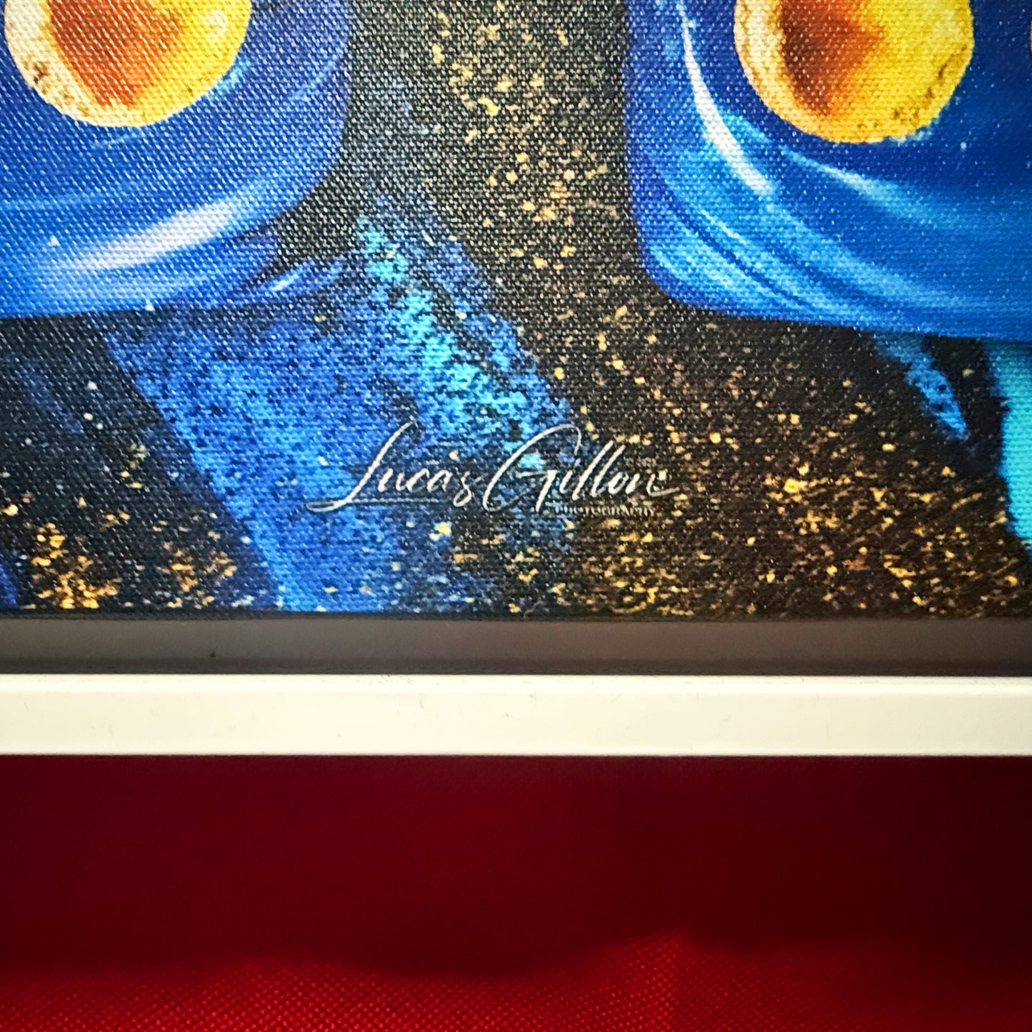 Set of Two Premium Framed Canvas Numerology Dice Symbolic Arts "Set of 2x 6x6 Dice V. No #3" by Artist Lucas Gillon