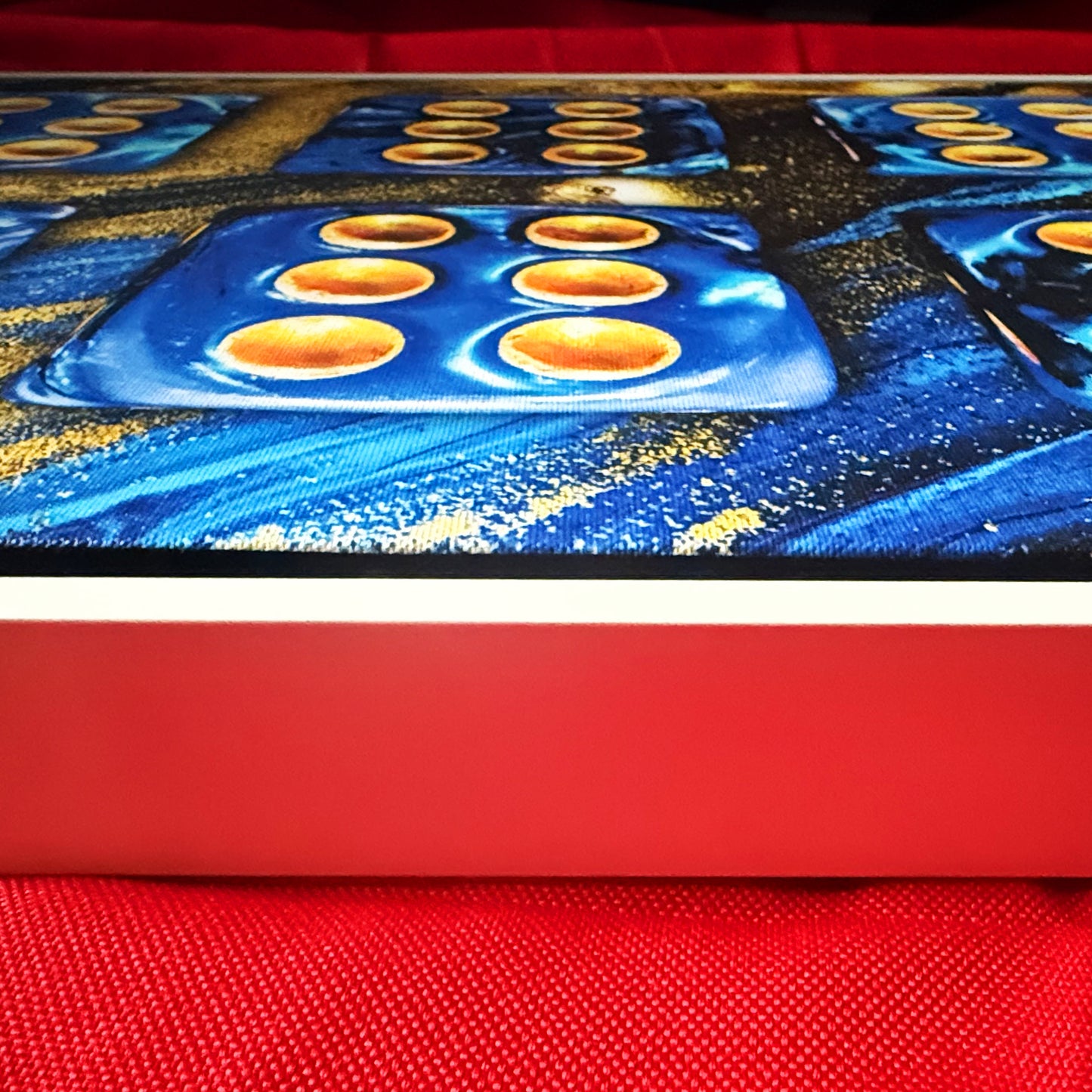 Set of Two Premium Framed Canvas Numerology Dice Symbolic Arts "Set of 2x 6x6 Dice V. No #3" by Artist Lucas Gillon